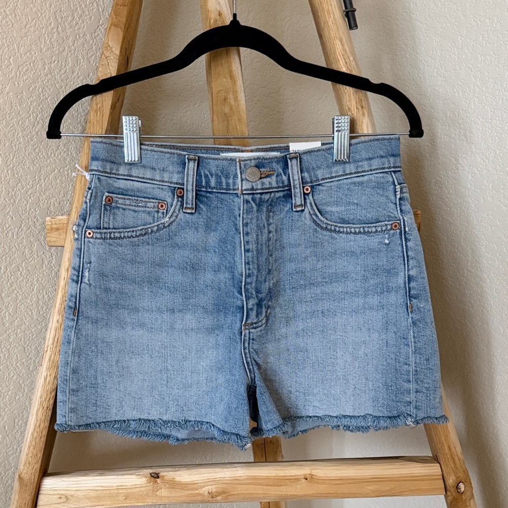NWT Denim Forum Denim Forum The Arlo '50s Mid Thigh Short in 9 Yrs Blondie Bleu - Picture 6 of 11